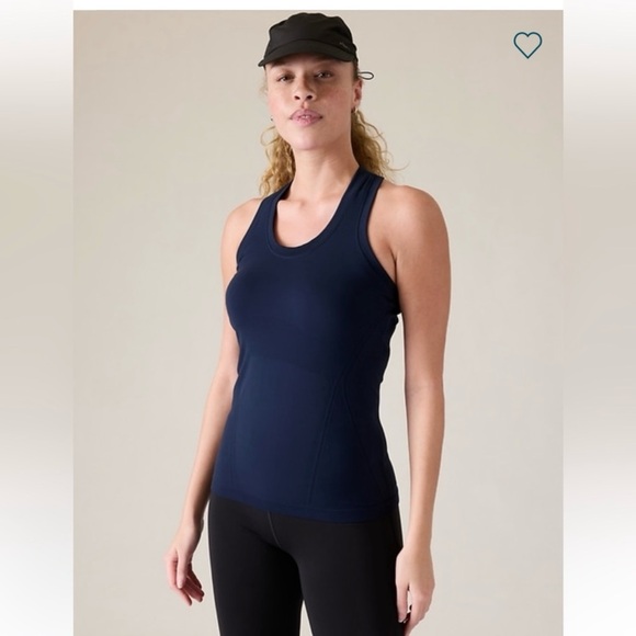 NWT Athleta Navy Momentum Seamless Racerback Tank size Small - Picture 11 of 13